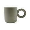 Matte Speckled Porcelain Mug with Unique Handle Design – 325ml Modern Minimalist Coffee Cup