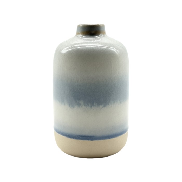 Reactive Glaze Ceramic Flower Vase – Modern Handmade Home Décor Vase