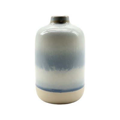 Reactive Glaze Ceramic Flower Vase – Modern Handmade Home Décor Vase