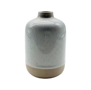 Reactive Glaze Ceramic Flower Vase – Modern Handmade Home Décor Vase