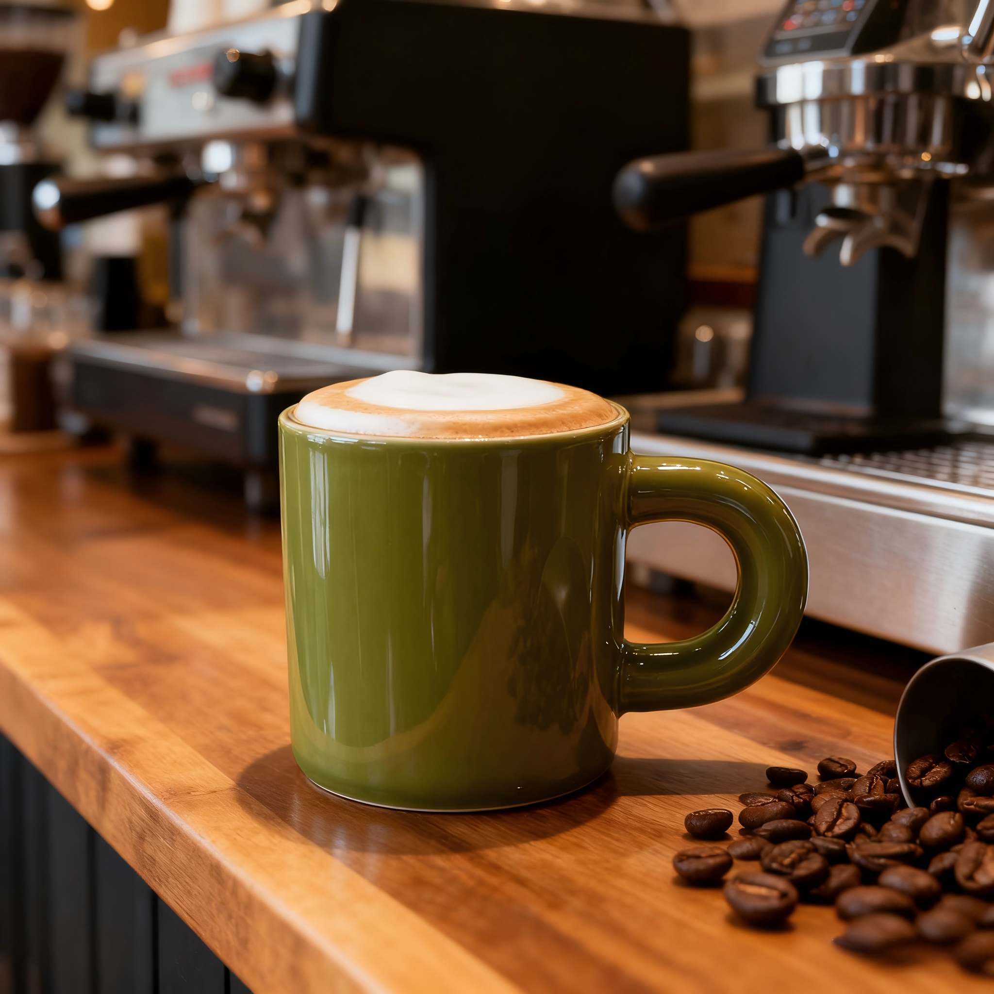 Espresso Cups With Coffee Scene