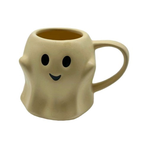 Halloween Ghost Ceramic Mug – Cute 3D Shaped Coffee Cup for Spooky Season