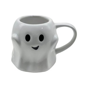Halloween Ghost Ceramic Mug – Cute 3D Shaped Coffee Cup for Spooky Season