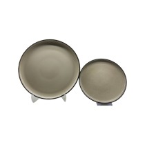 3-Piece Reactive Glaze Stoneware Dinner Set – Modern Ceramic Tableware for Everyday Dining