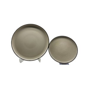 3-Piece Reactive Glaze Stoneware Dinner Set – Modern Ceramic Tableware for Everyday Dining