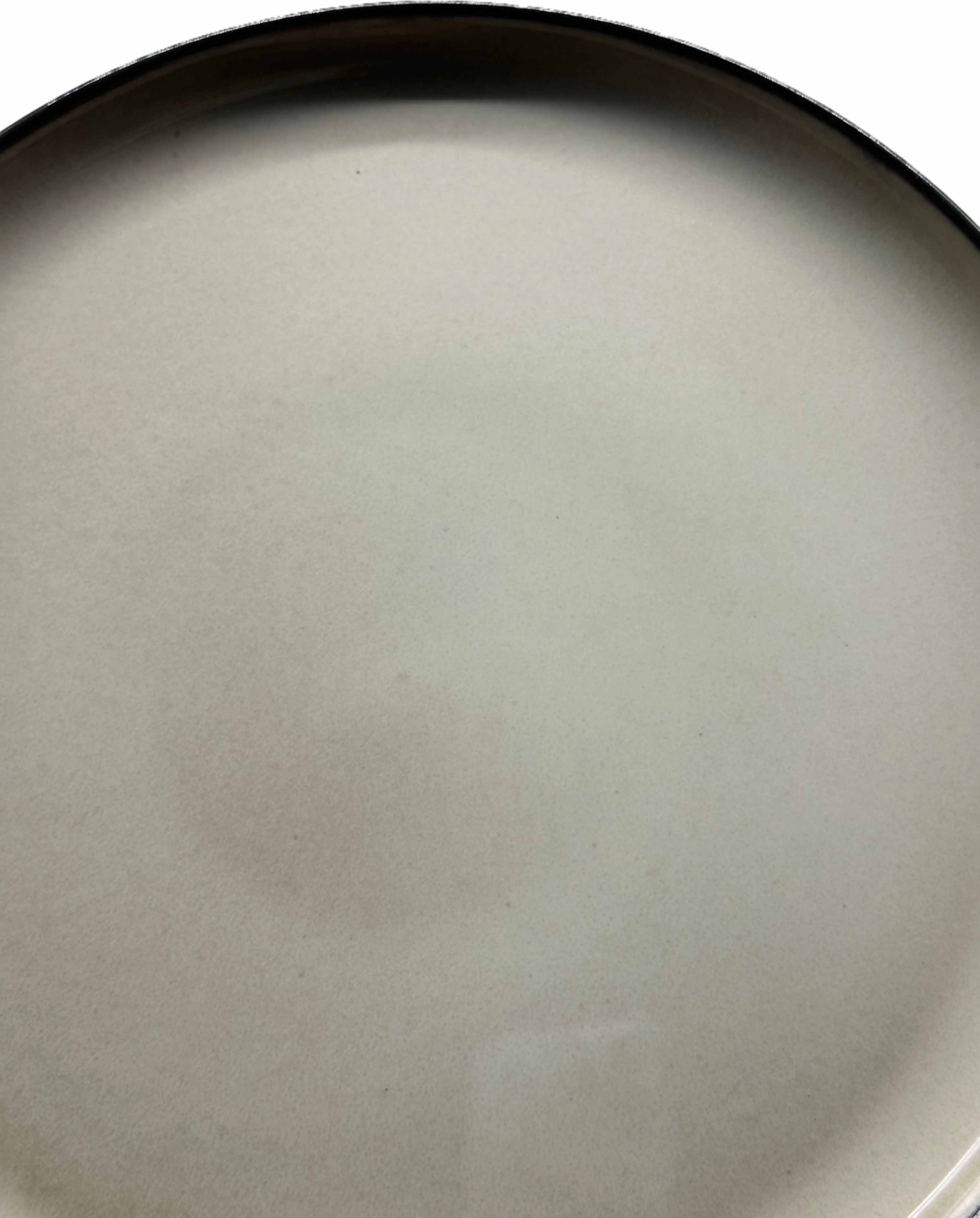 Bottom View Of Minimalist White Square Ceramic Plate