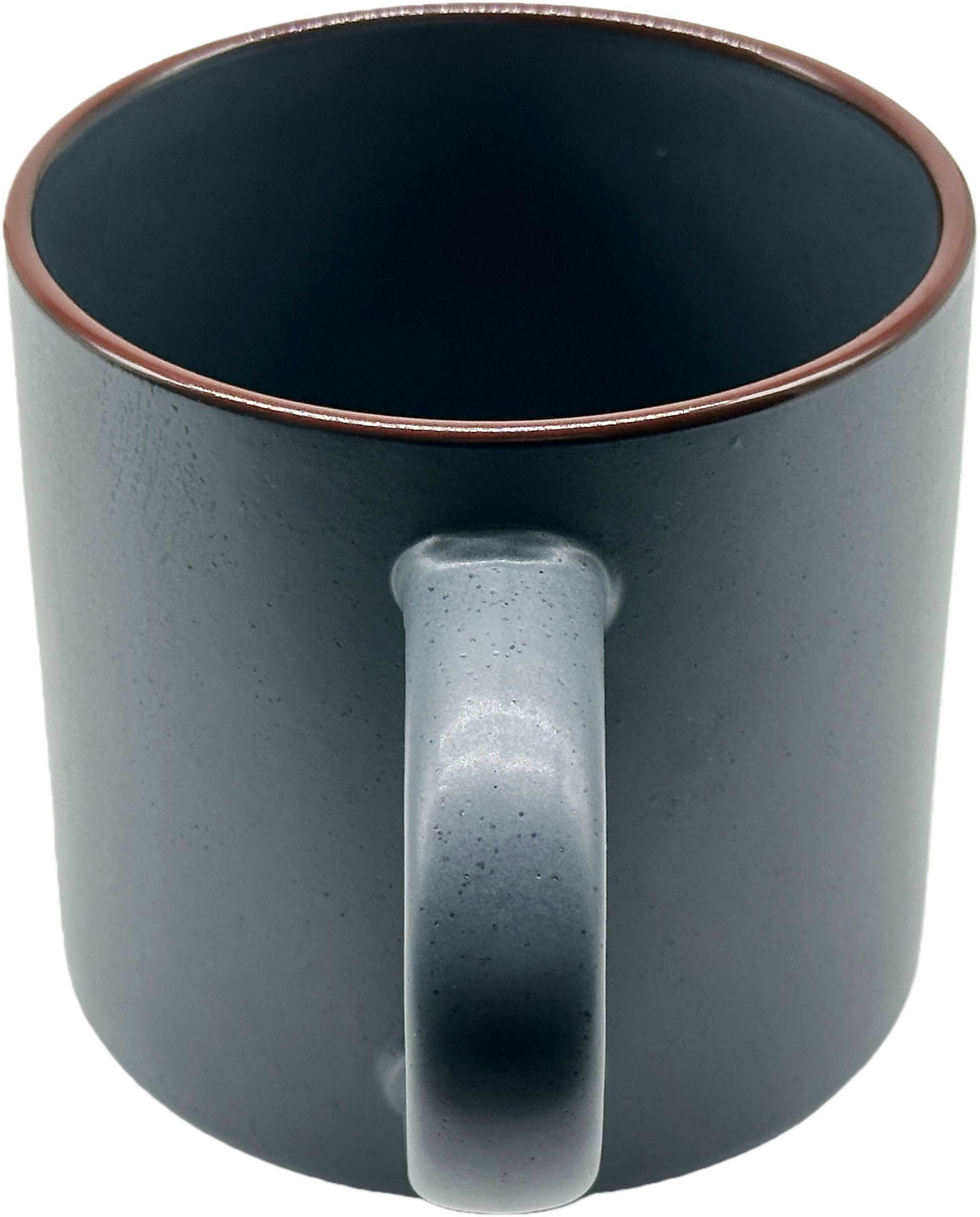 Side View Of Minimalist White Square Ceramic Mug