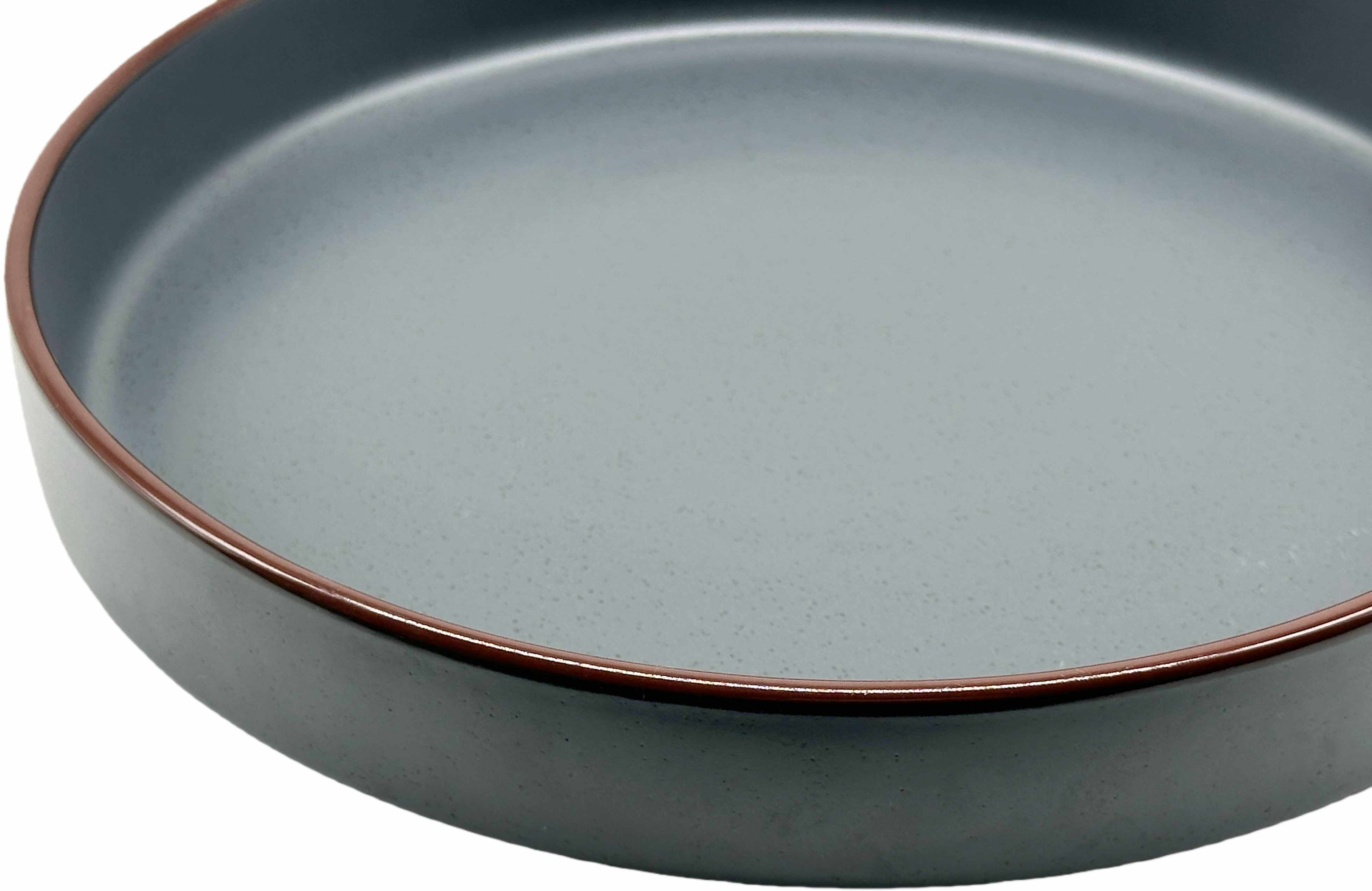 Side View Of Minimalist White Square Ceramic Plate