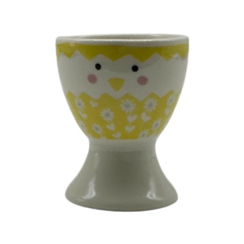 Cute New Bone China Egg Cup – Chick Design Ceramic Egg Holde for breakfast
