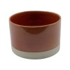 Modern Ceramic Planter and Vase Set – Glazed Terracotta and Beige Accent