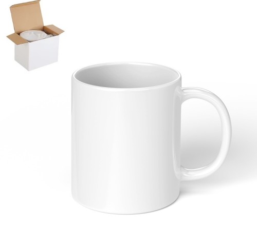 11oz White Sublimation Blank Mug – Ceramic Heat Transfer Mug for Wholesale