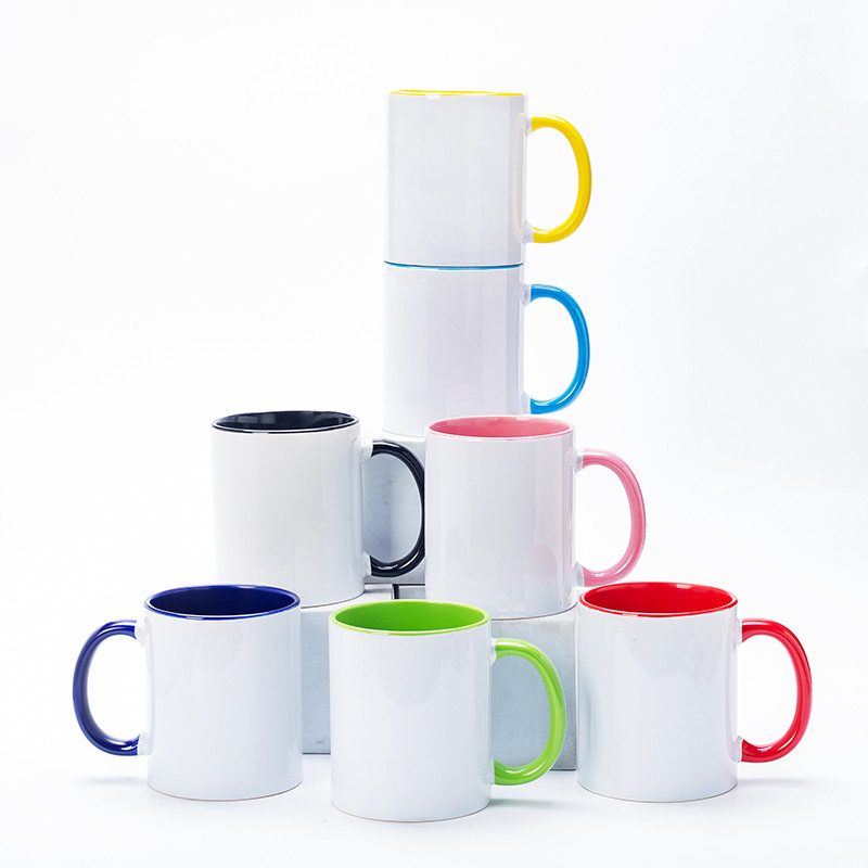 11oz color handle sublimation mug