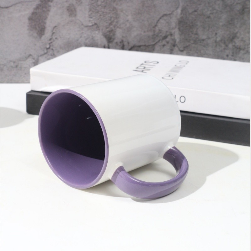 color handle ceramic sublimation mug coating