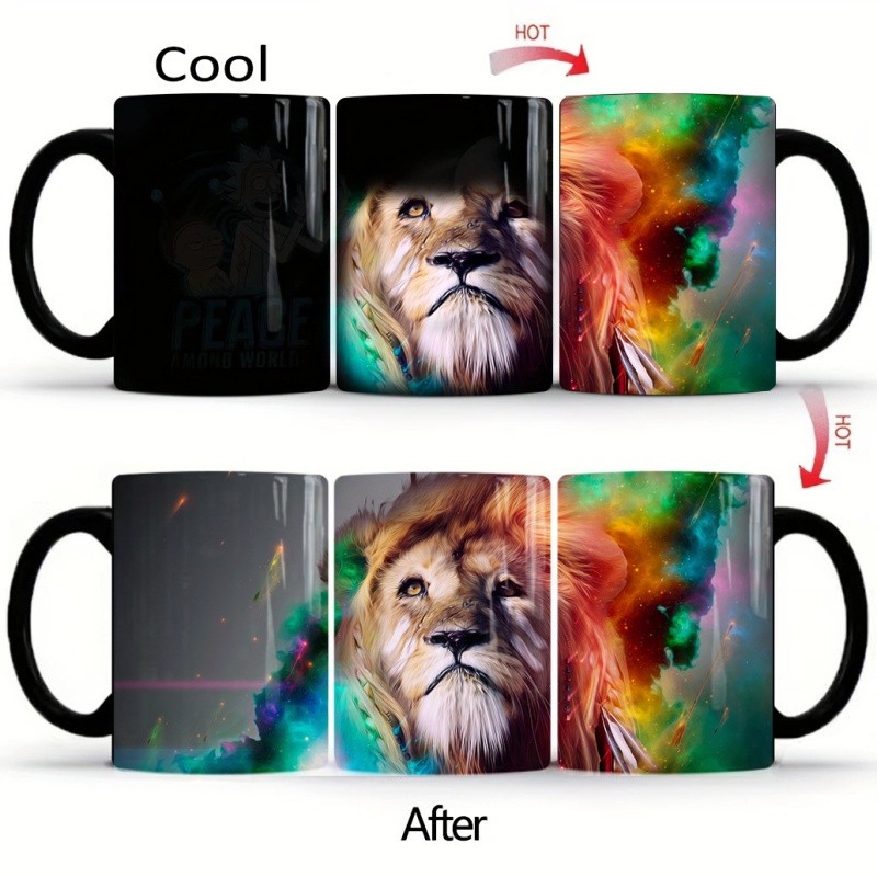 11oz sublimation magic mug black color changing mug OEM