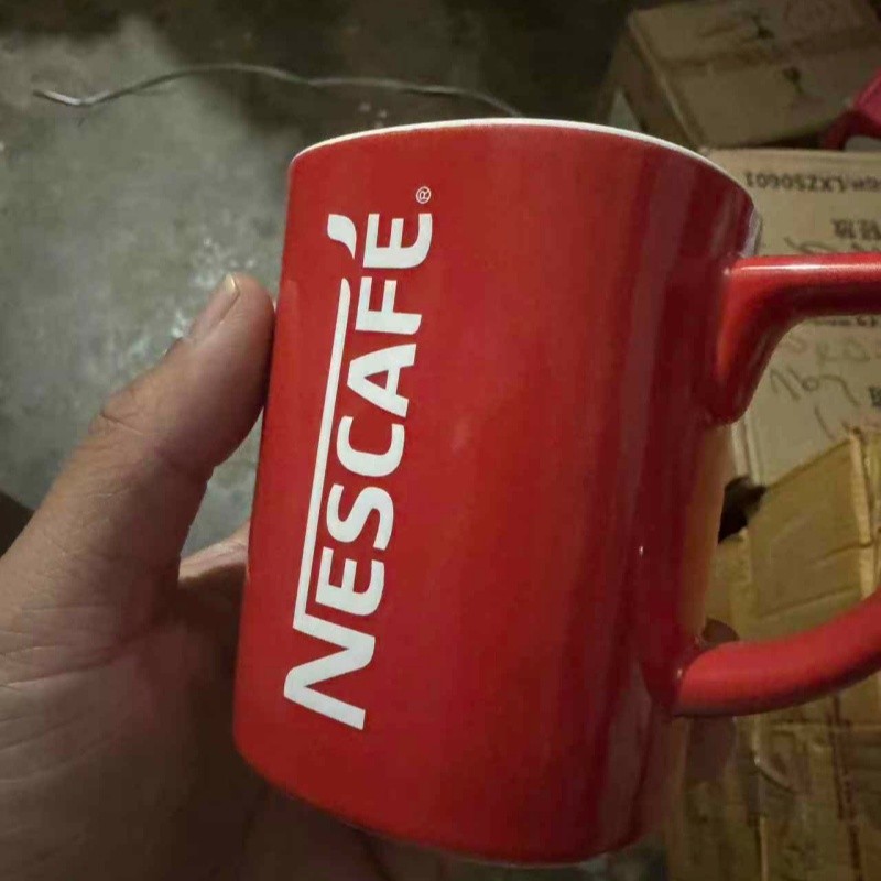 ceramic mug decal close up surface finish