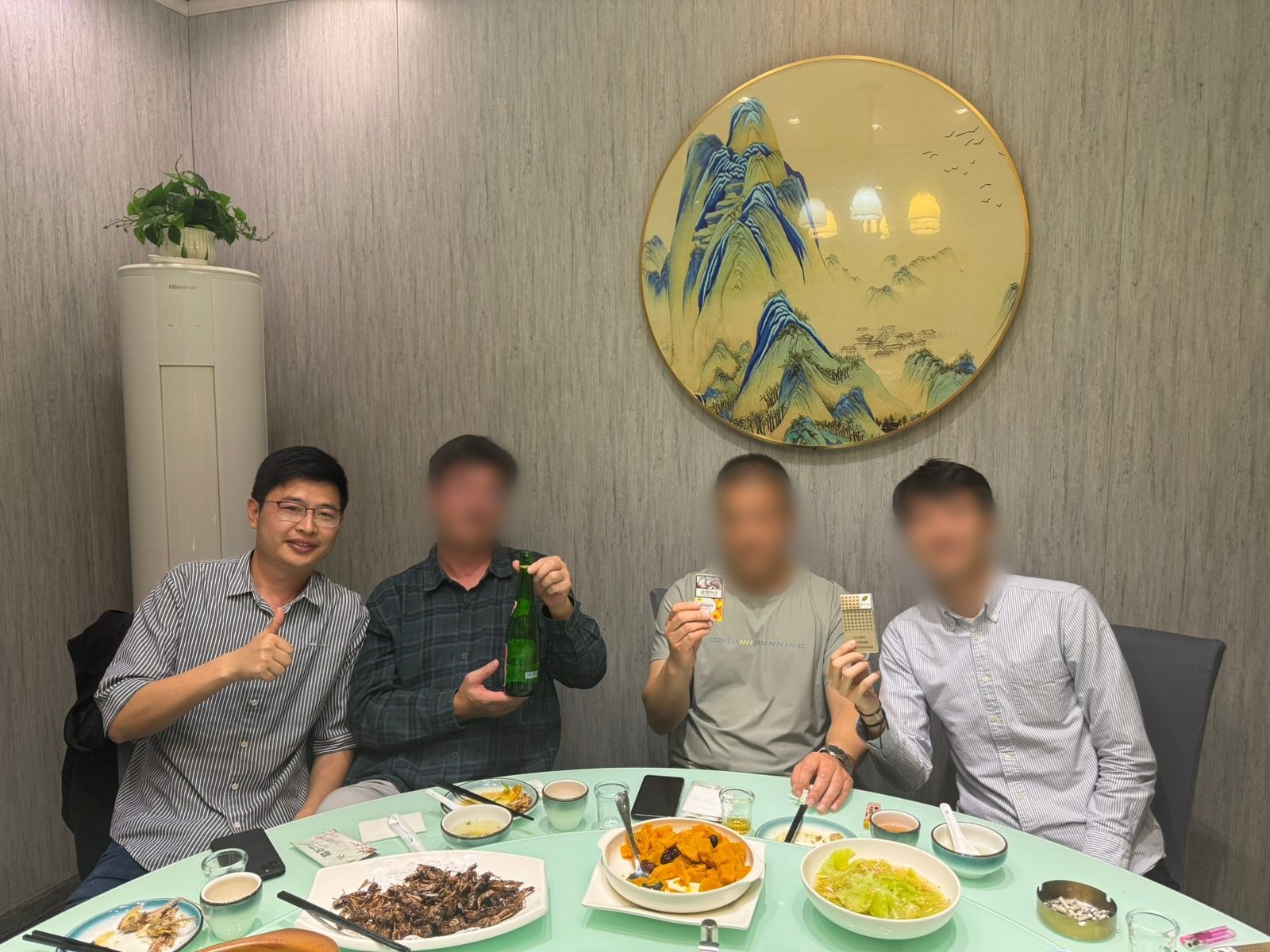 Dinner with Vietnamese client in Zibo Shandong