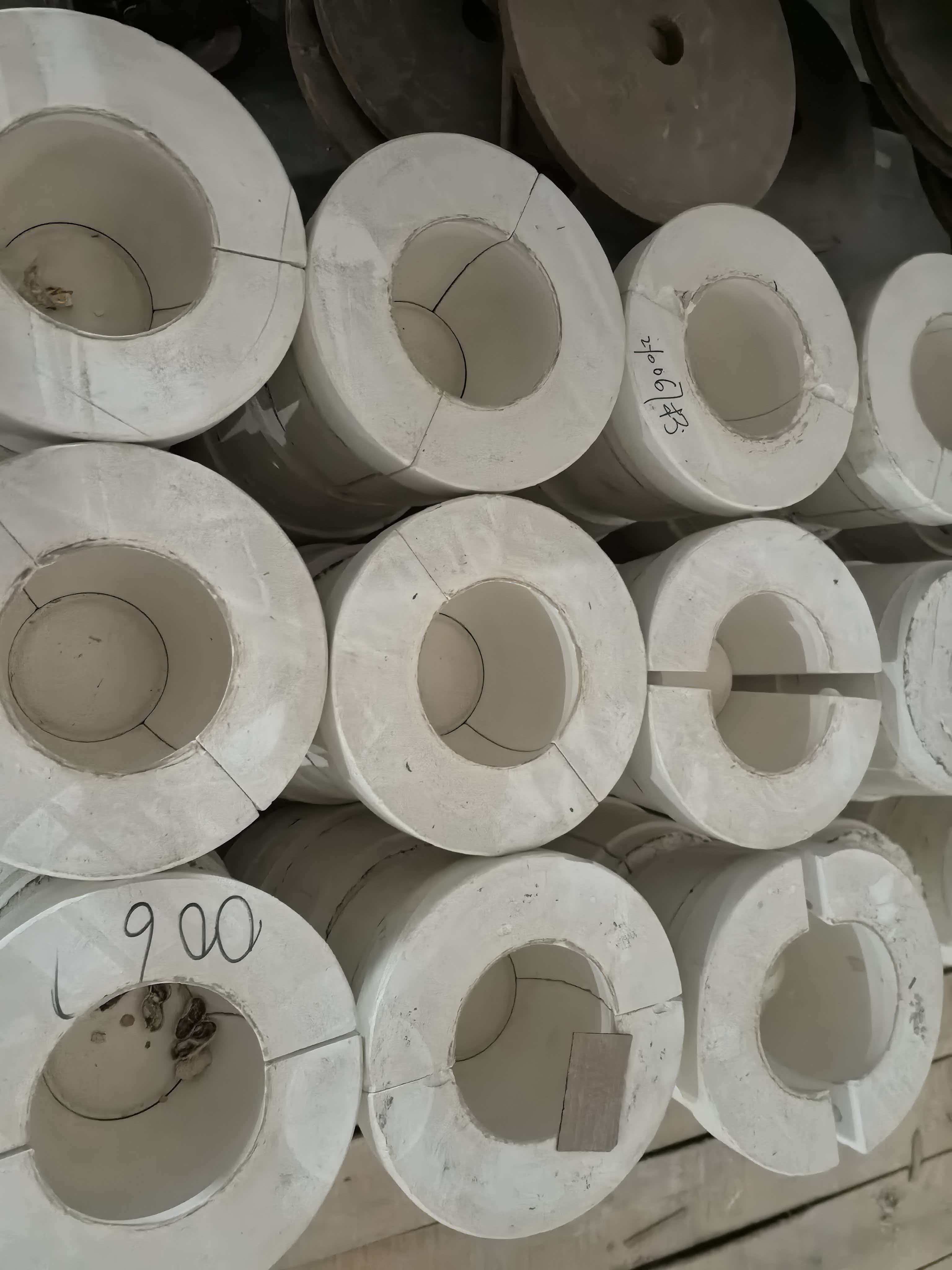 A clean and organized ceramic factory production line