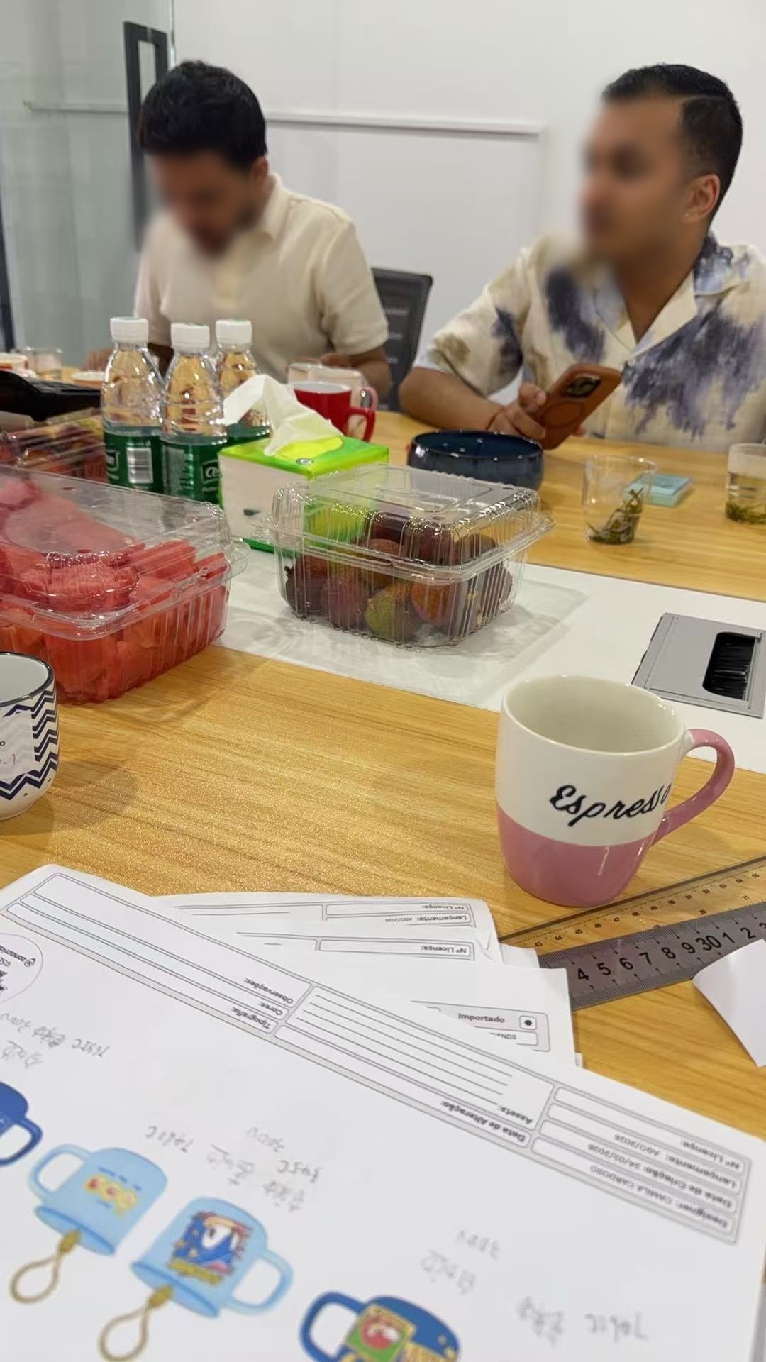 Meeting with overseas client for future ceramic mug orders