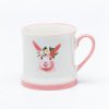 Silk-Screen Printed Gold Floral Ceramic Tea Cup - Metallic Gold Rim, 8oz Porcelain