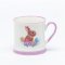 Silk-Screen Printed Multicolor Rabbit Animal Ceramic Coffee Mugs - Cute Bunny Pattern, 11oz Stoneware