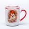 Silk-Screen Printed Mother's Day Ceramic Coffee Mugs - Parent & Child Warm Red Pattern, 11oz Stoneware
