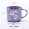 Silk-Screen Printed White Ceramic Coffee Mugs with Gold Rim - Premium Porcelain, 11oz Stoneware