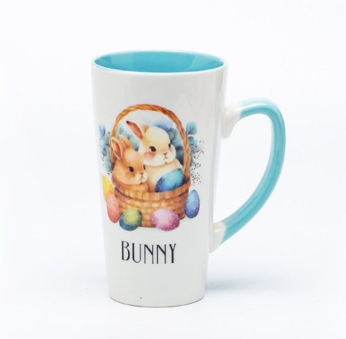 Silk-Screen Printed Lid Ceramic Travel Mugs - Tea Mug with Lid, 12oz Stoneware