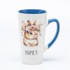 Silk-Screen Printed Lid Ceramic Travel Mugs - Tea Mug with Lid, 12oz Stoneware