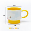 Ceramic Decal Printed Easter Stacking Cup Set - Multicolor Stacking Mugs Set, New Bone China