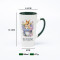 Ceramic Decal Printed Easter Bunny Tall Ceramic Mugs - Tall Shape, Solid Color Inside, Stoneware