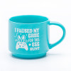 Debossed Logo Easter Solid Color Stackable Ceramic Mugs - Stackable Design