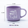 Debossed Logo Easter Solid Color Stackable Ceramic Mugs - Stackable Design