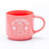 Debossed Logo Easter Solid Color Stackable Ceramic Mugs - Stackable Design
