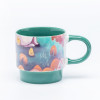 Ceramic Decal Printed Easter Stacking Cup Set - Multicolor Stacking Mugs Set, New Bone China