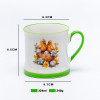 Ceramic Decal Printed Rabbit Animal Ceramic Coffee Mugs - Cute Bunny Pattern, Stoneware
