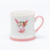 Ceramic Decal Printed Rabbit Animal Ceramic Coffee Mugs - Cute Bunny Pattern, Stoneware