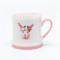 Ceramic Decal Printed Rabbit Animal Ceramic Coffee Mugs - Cute Bunny Pattern, Stoneware