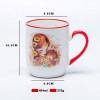 Ceramic Decal Printed Mother's Day Ceramic Coffee Mugs - Parent & Child Warm Red Pattern, Stoneware