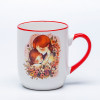 Ceramic Decal Printed Mother's Day Ceramic Coffee Mugs - Parent & Child Warm Red Pattern, Stoneware
