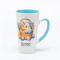 Ceramic Decal Printed Easter Bunny Tall Ceramic Mugs - Tall Shape, Solid Color Inside, Stoneware