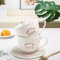 550ml Large Ceramic Breakfast Mug with Lid and Spoon