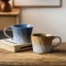 Kiln-Varied Gradient Ceramic Mug 360ml, Japanese Reactive Glaze