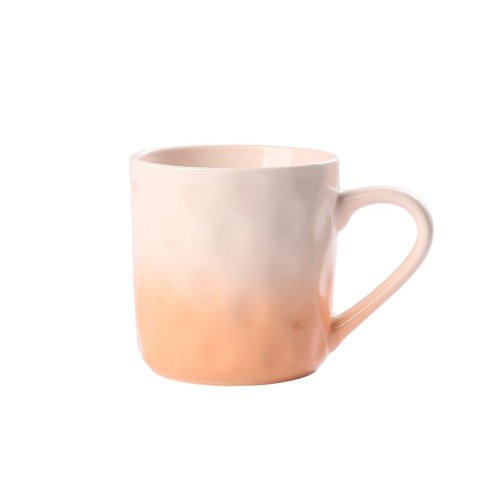 Gradient Hammered Ceramic Mug 350ml, Hand-Pinched Texture