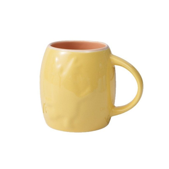 Taza de Cer&aacute;mica en Forma de Barril 400ml con Relieve 3D, Estilo Stein