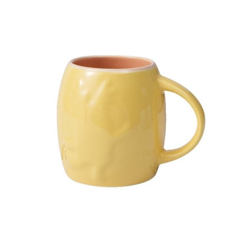 Taza de Cerámica en Forma de Barril 400ml con Relieve 3D, Estilo Stein