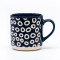 Black and White Geometric Ceramic Mug 460ml, Minimalist 4-Pattern Collection
