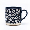 Black and White Geometric Ceramic Mug 460ml, Minimalist 4-Pattern Collection