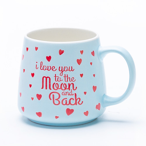Love Message Ceramic Mug 396ml, Valentine Couple Gift Collection