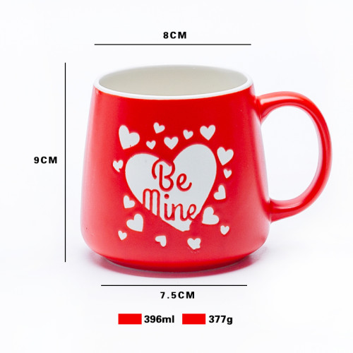 Love Message Ceramic Mug 396ml, Valentine Couple Gift Collection