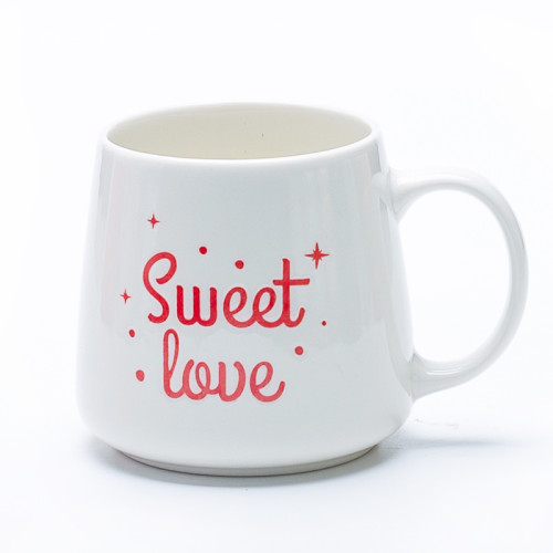 Love Message Ceramic Mug 396ml, Valentine Couple Gift Collection